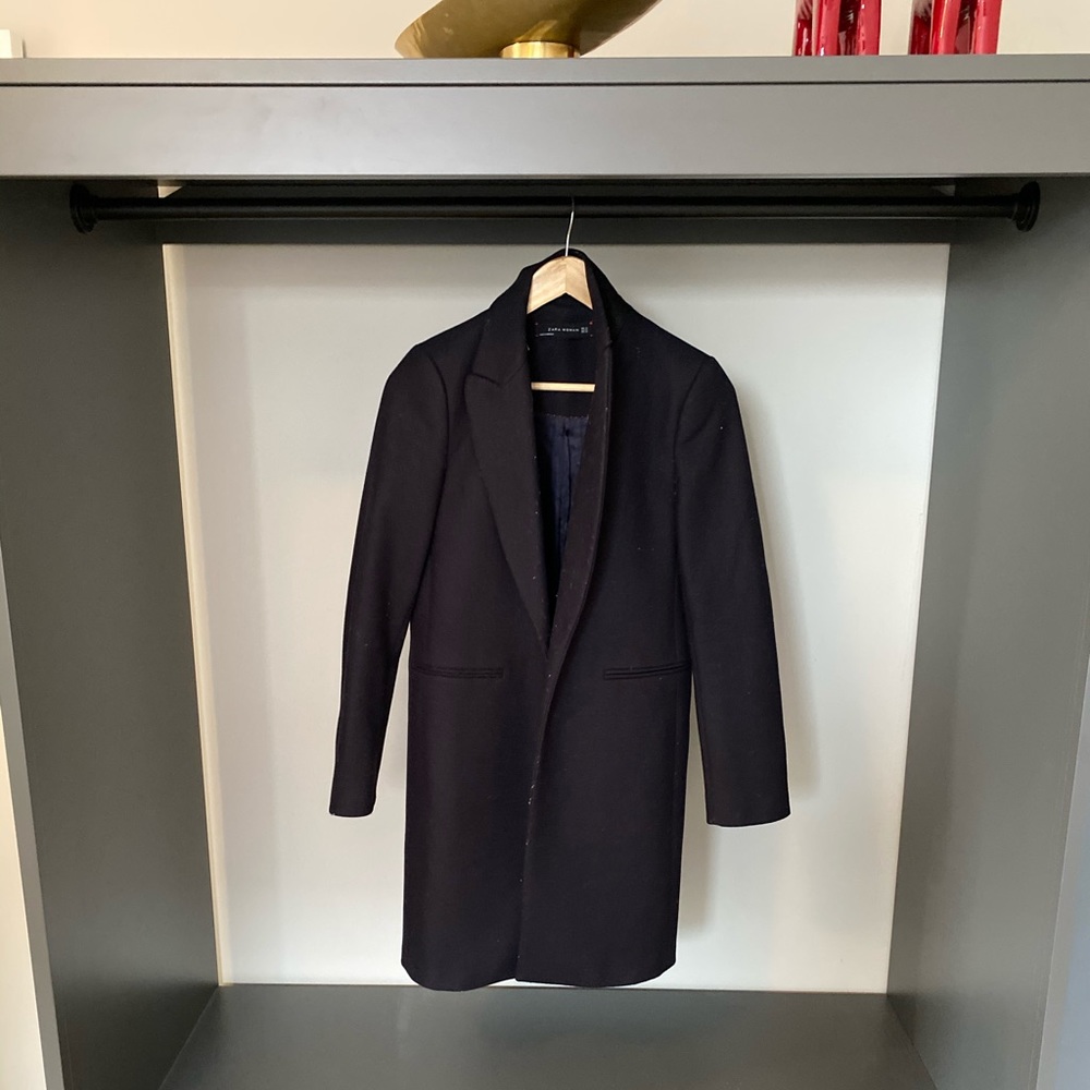 Zara Navy overcoat